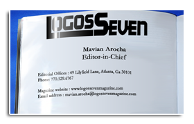 Logos Seven Magazine Business Card Design