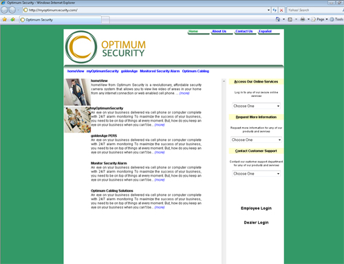 myOptimumSecurity Website